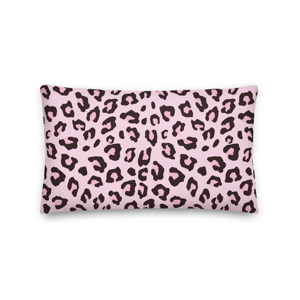 Leopard Print Pink Chocolate Throw Pillow product image (1)