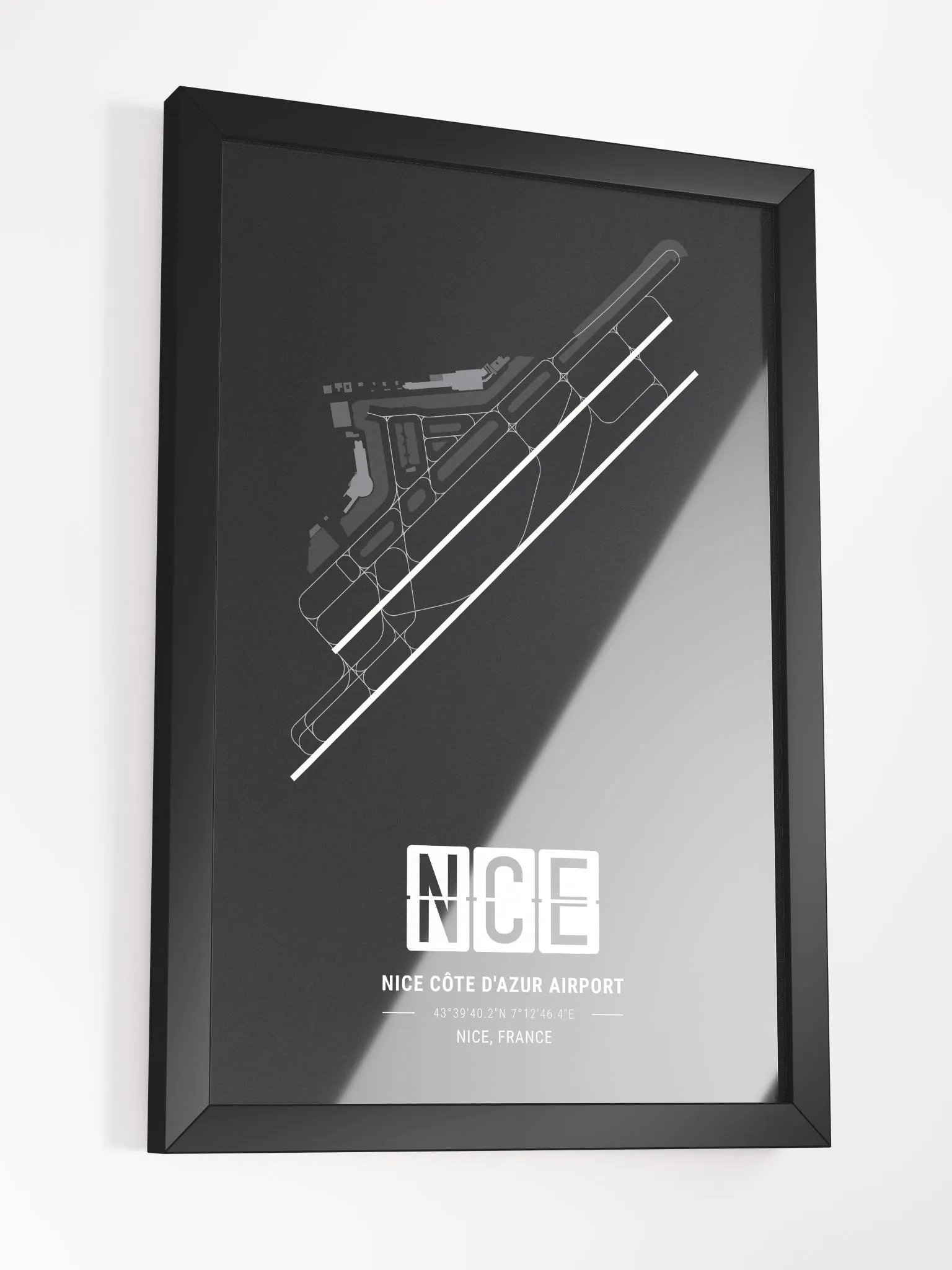 Framed Airport NCE Premium Map On Matt Paper product image (3)
