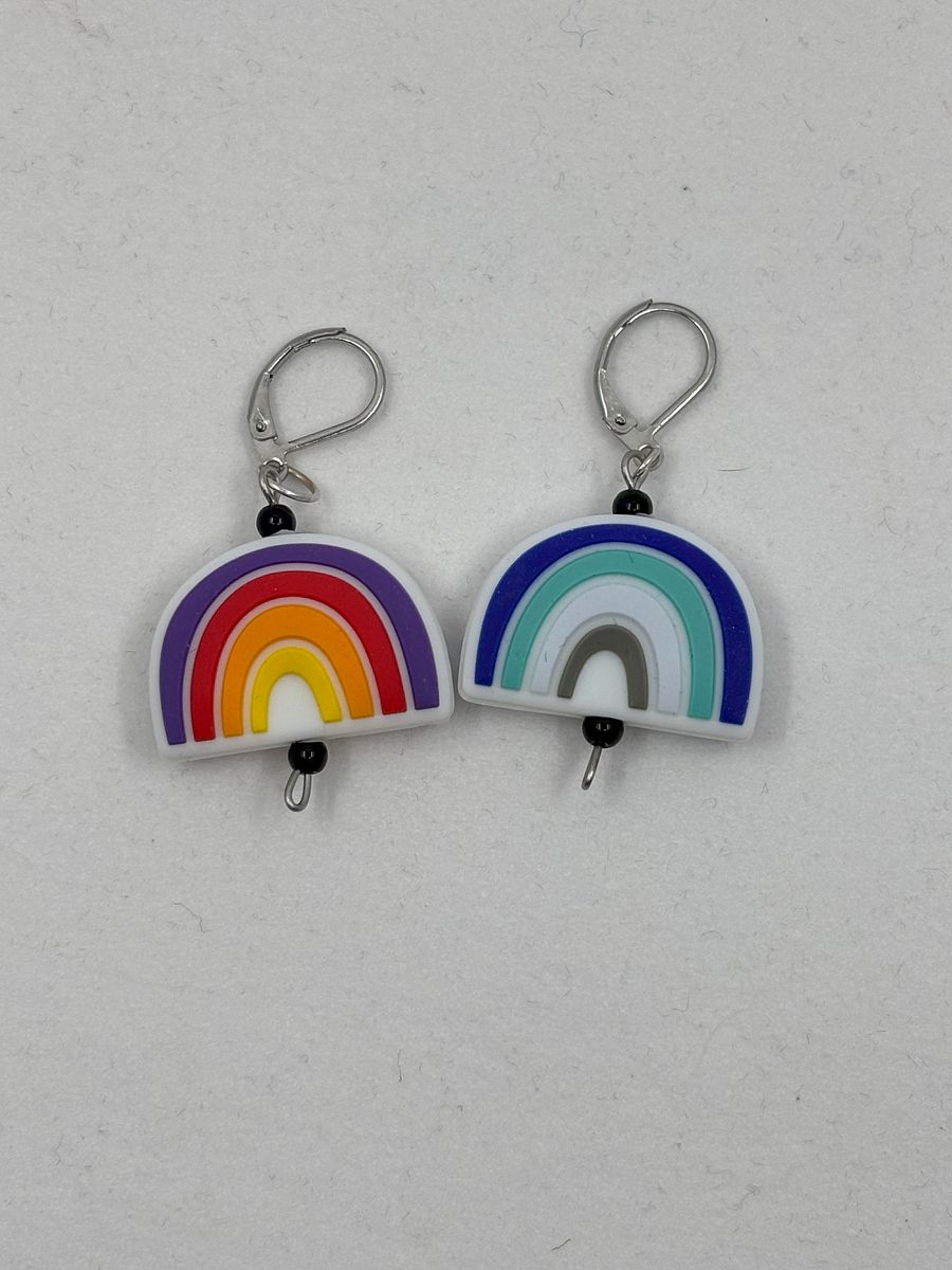 Rainbows Silicone Stitch Markers product image (2)