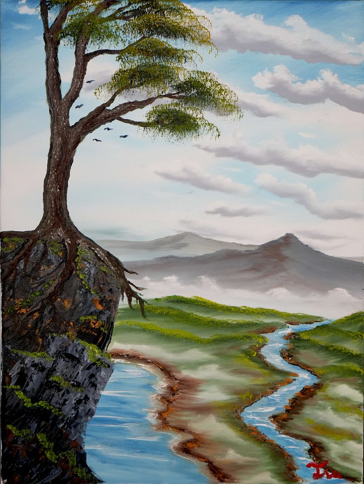 The Solemn Tree (Original) 18x24 Canvas product image (1)