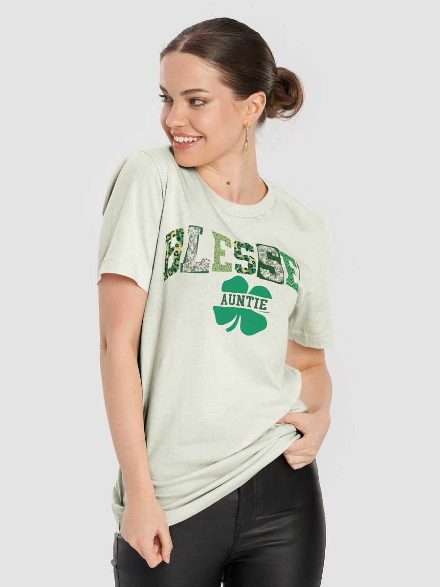 St Patricks Day Blessed Auntie Shirt - Clover t-shirt St Patricks Gift for Aunt product image (1)