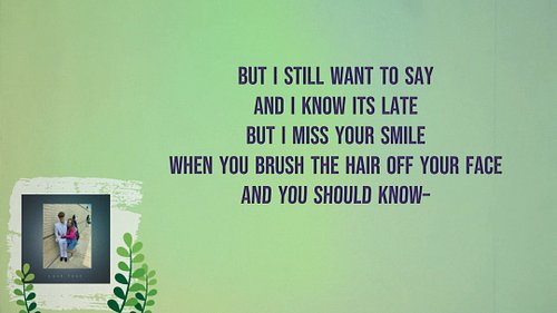 Last Text Lyric video is out