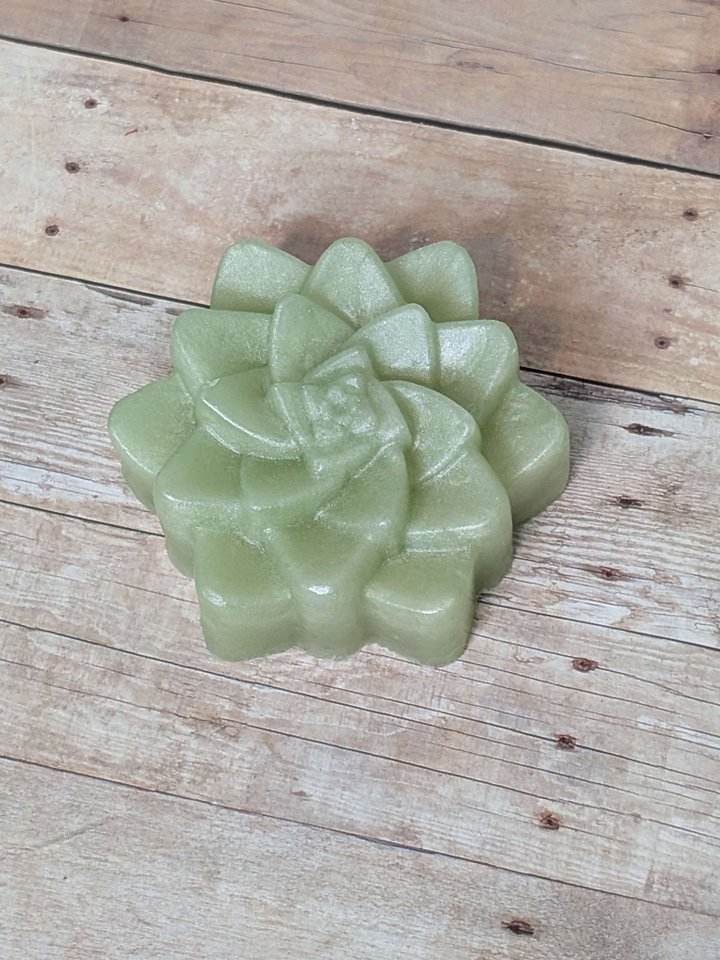 Tea Green Succulent Handmade Soap product image (1)
