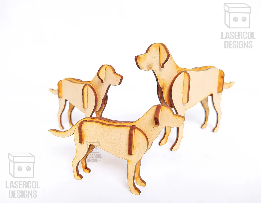 Dogs 3d Puzzle (3 Sizes) Set 1 - Laser Cut Files product image (2)