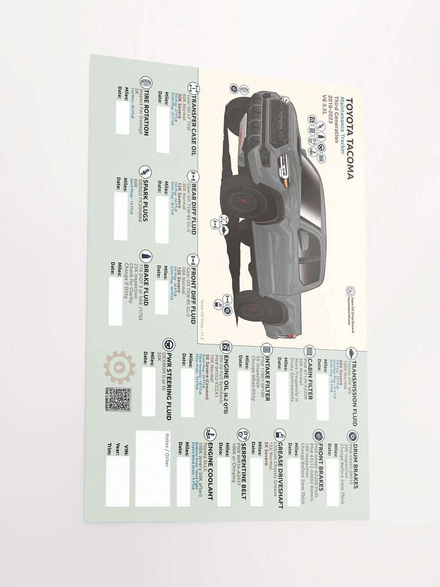 3RD GEN MAINTENANCE TRACKER V1.2 - Gray product image (3)