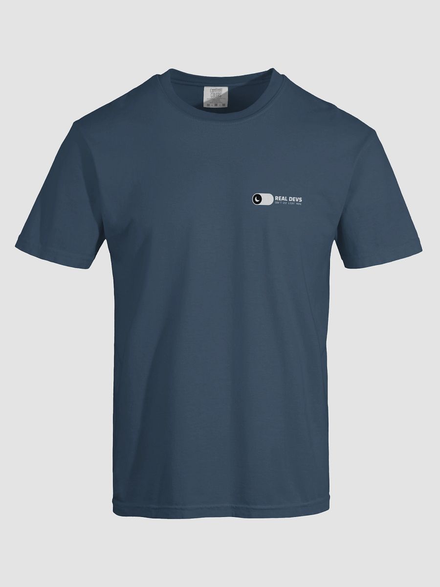 "Real devs don’t use light mode" Tee – Built for Code After Hours product image (33)