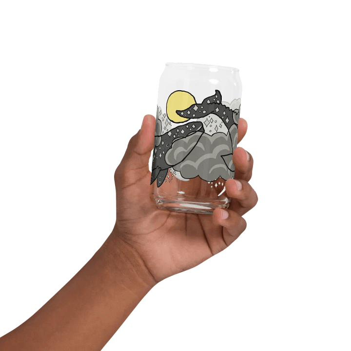 starry gray whale night sky can-shaped glass product image (2)