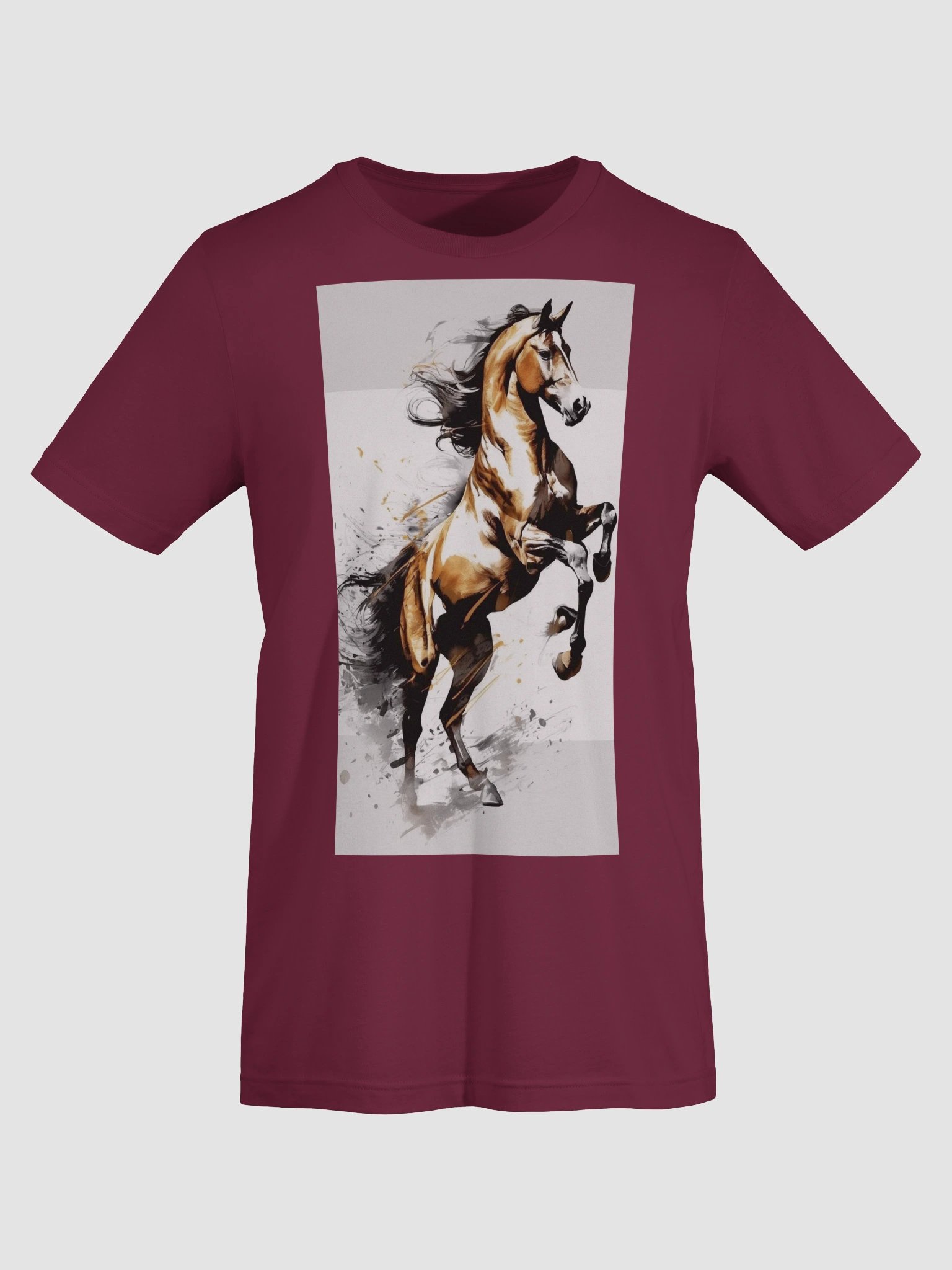 Dynamic Brushstroke Horse Art T-Shirt product image (4)