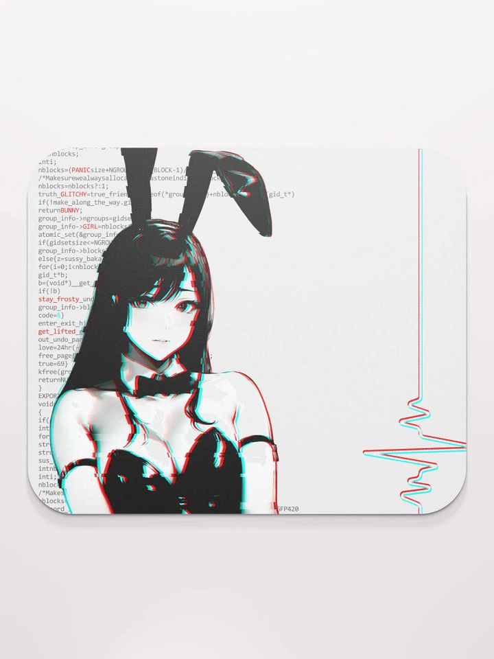 Panic Glitchy Bunnygirl Mousepad product image (2)
