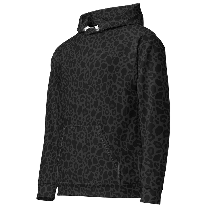 Unisex Hoodie with Sustainable Black Leopard Print Fabric product image (2)