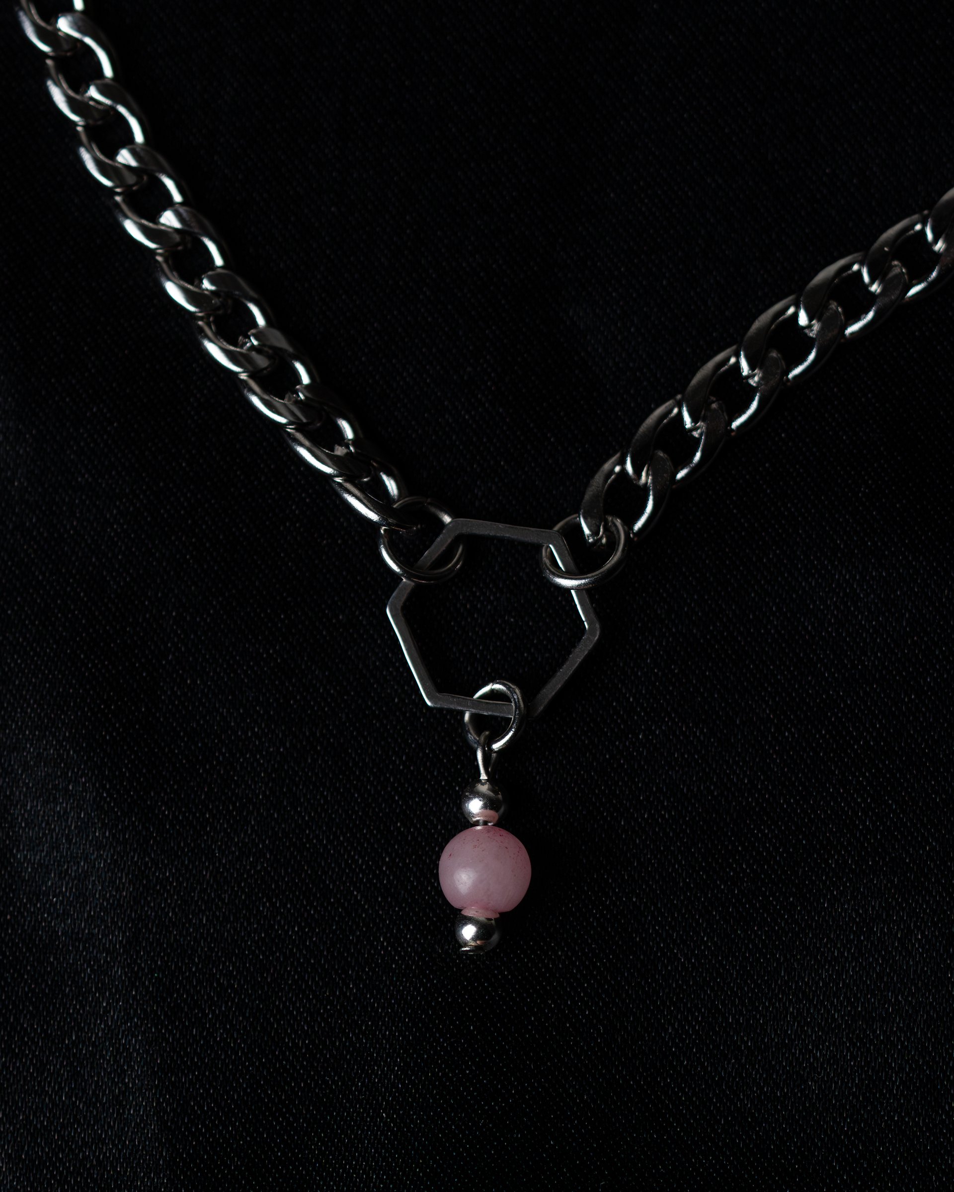 Pink Phantom Agate Necklace product image (1)