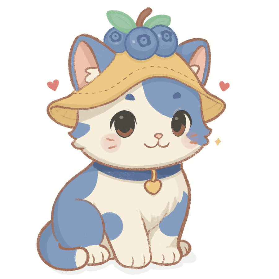 Blueberry Cat Sticker product image (7)