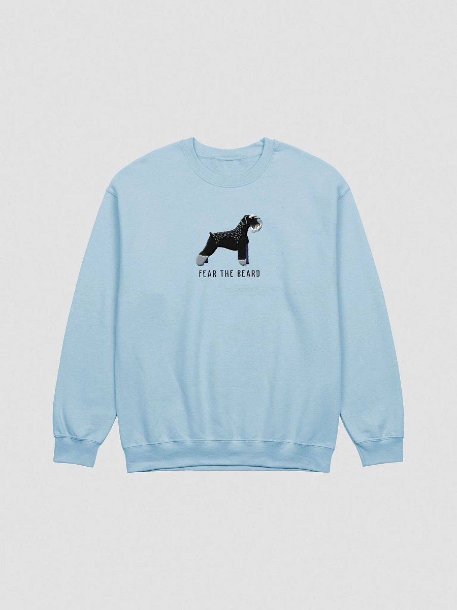 Fear the Beard Sweatshirt (Embroidered) of a Schnauzer(Black & Silver) product image (4)