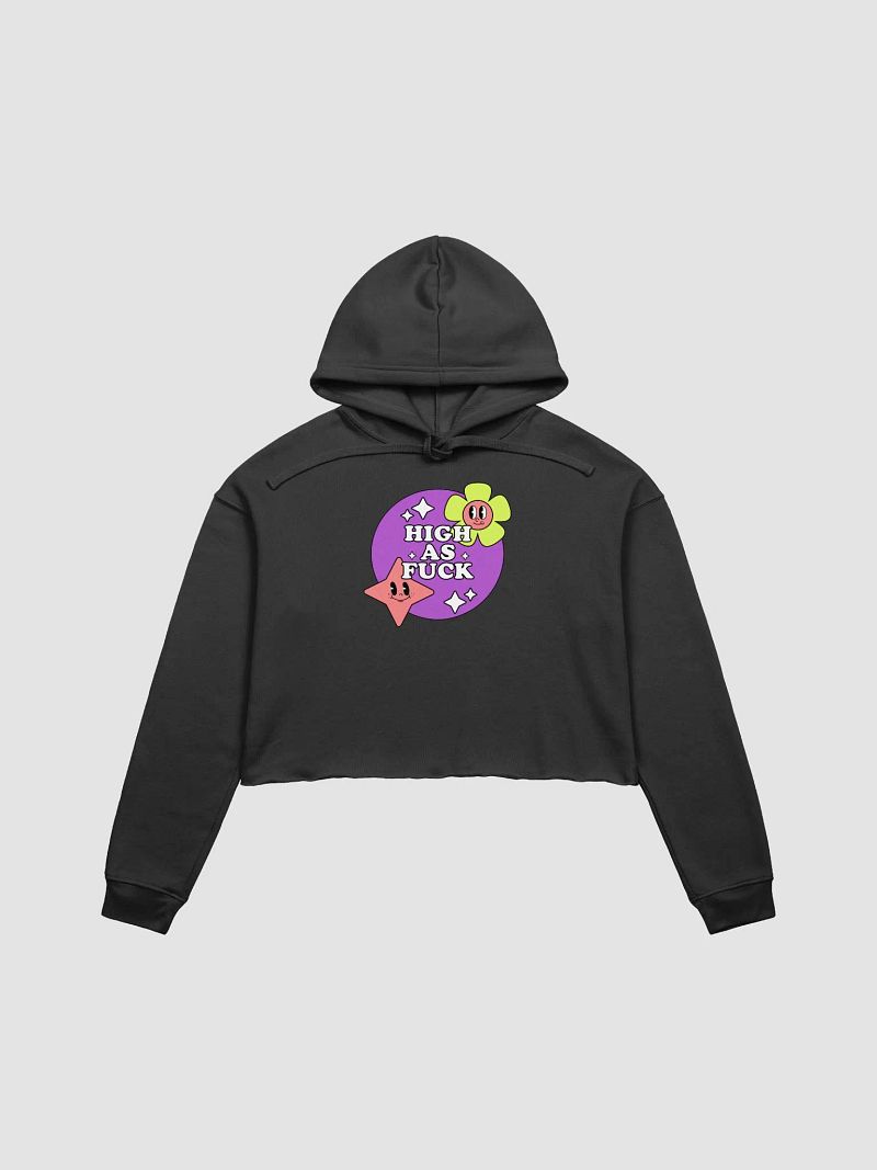 High as fuck - Crop Hoodie