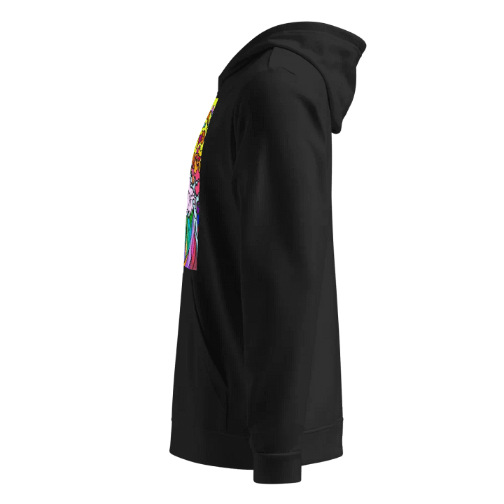 Vibrant Swirls Abstract Artwork Hoodie - Wave at Sunset product image (6)