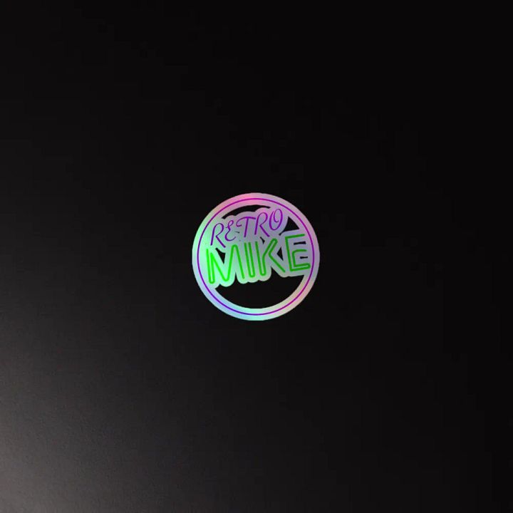 Retro Mike Holographic Sticker product image (4)