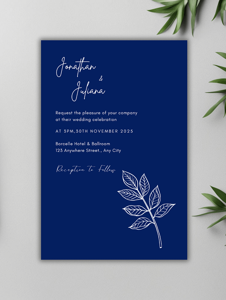 Minimalist Wedding Card - Dizynai (DW-05) product image (1)