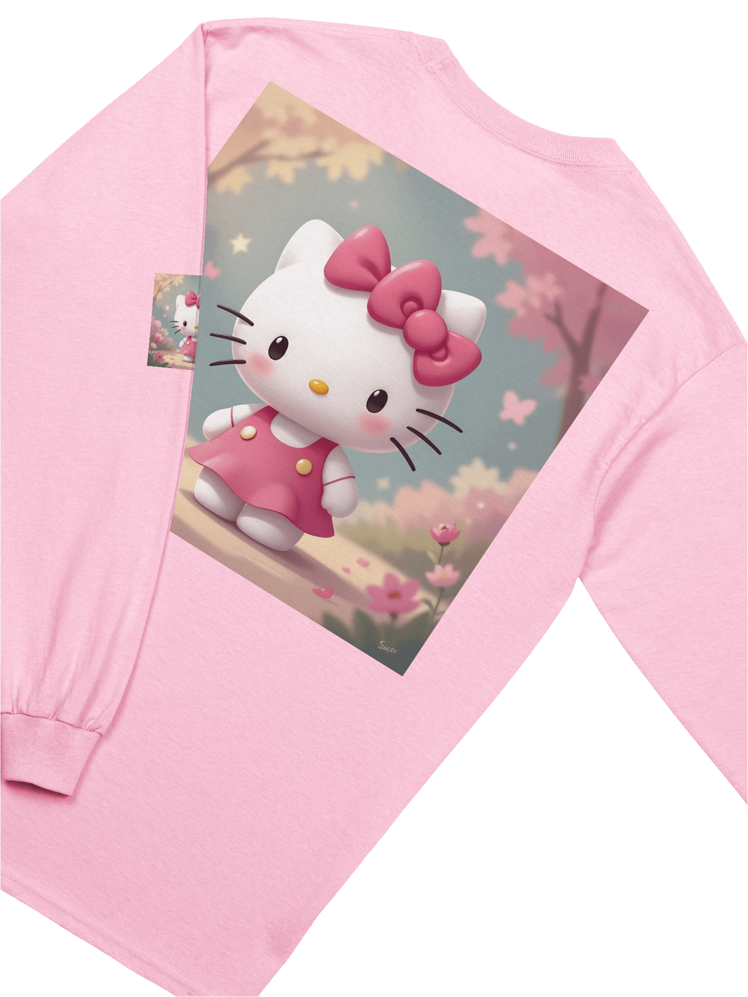 Whimsical Cat Dream Long Sleeve Tee product image (4)