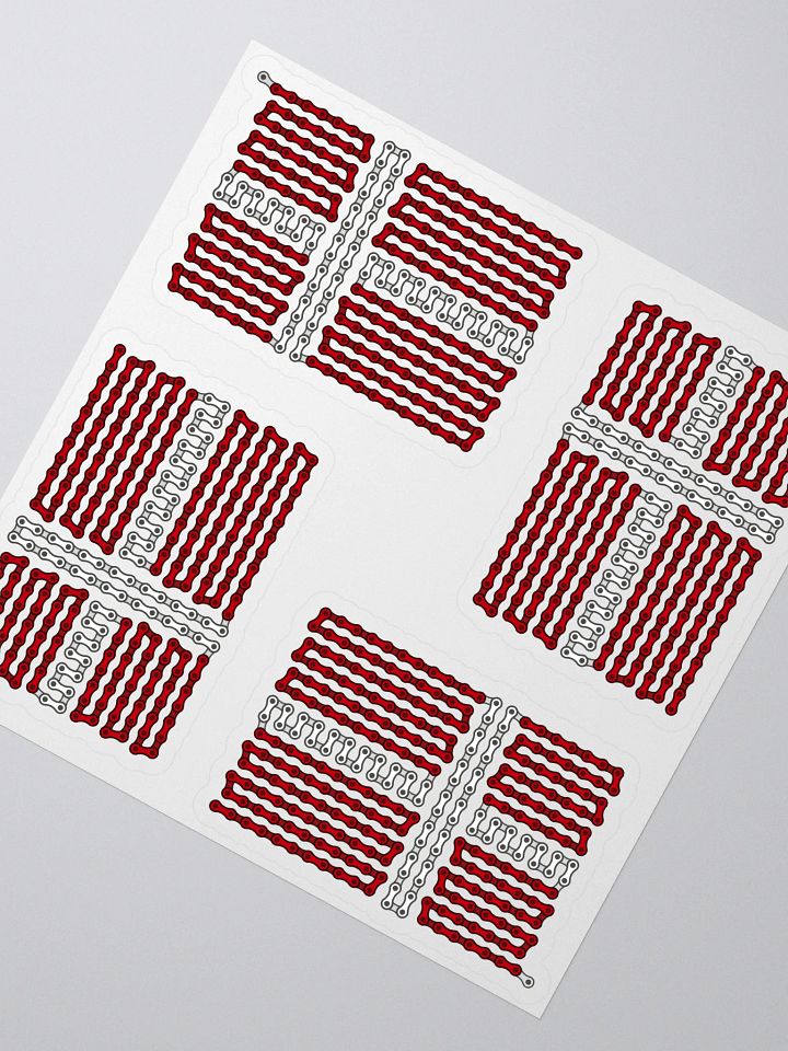 Denmark Bike Chain Flag Sticker 4 Pack product image (2)