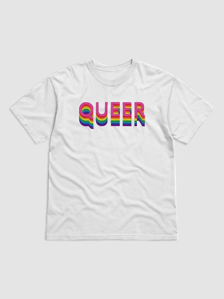 QUEER Stacked (8-Color Rainbow) - T-Shirt product image (49)