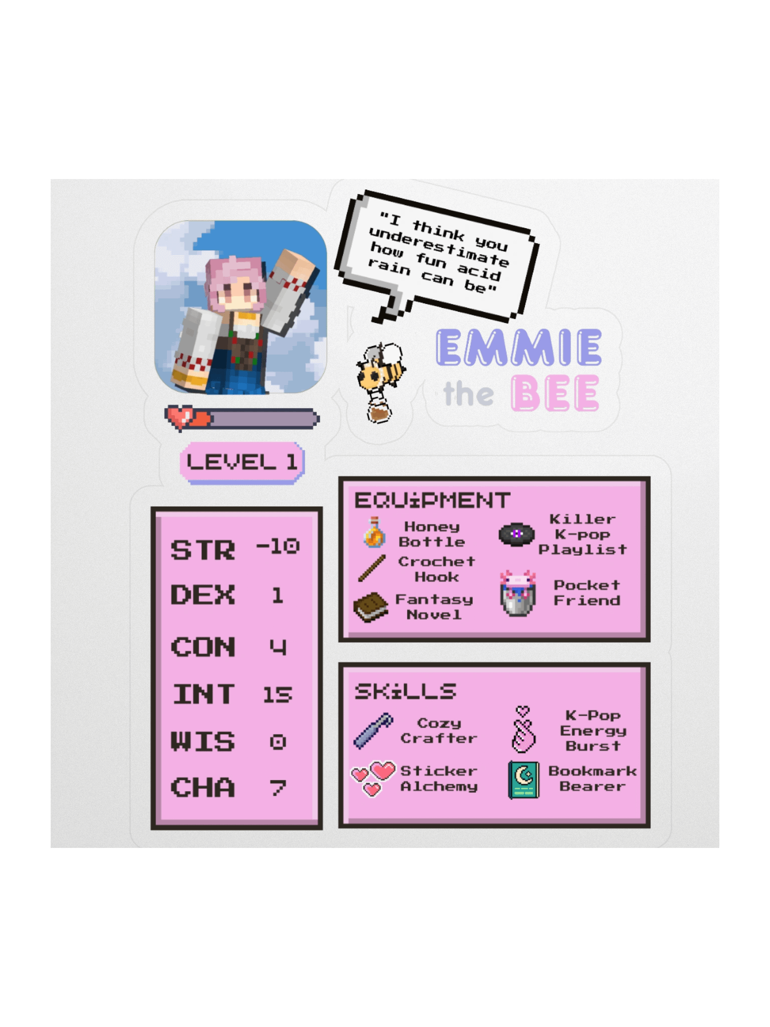 Emmie the Bee Profile Sticker product image (1)