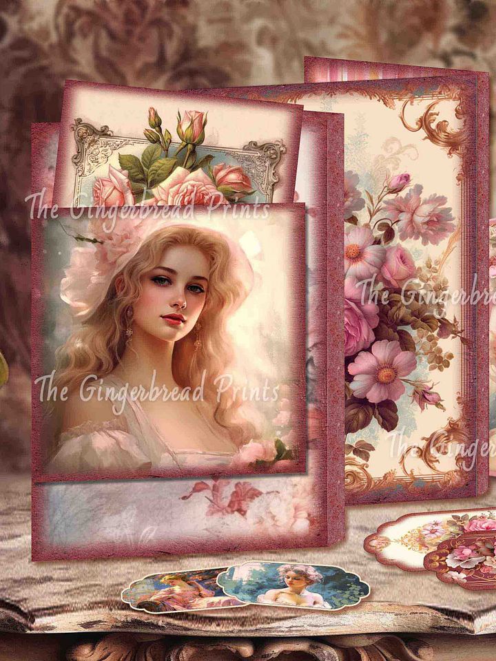 Pink Fantasy Folio Printable Kit Digital Download product image (2)