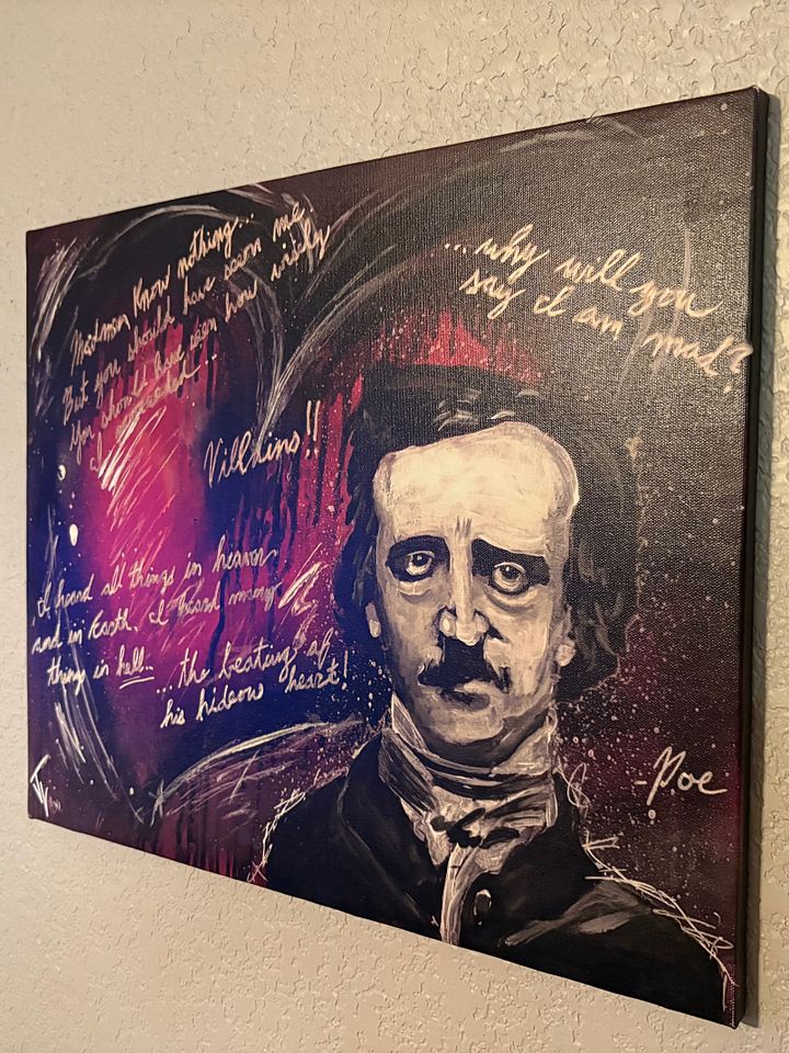 Canvas print “Edgar Allen Poe Heart” product image (2)