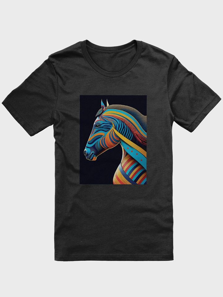 Stylized horse illustration made of coloured ribbons product image (5)