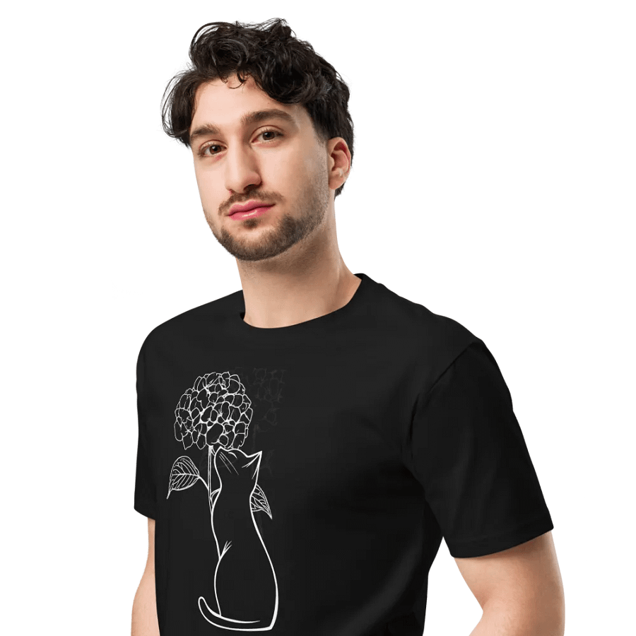 Hydrangea Cat Supreme Comfort Unisex T-Shirt product image (4)