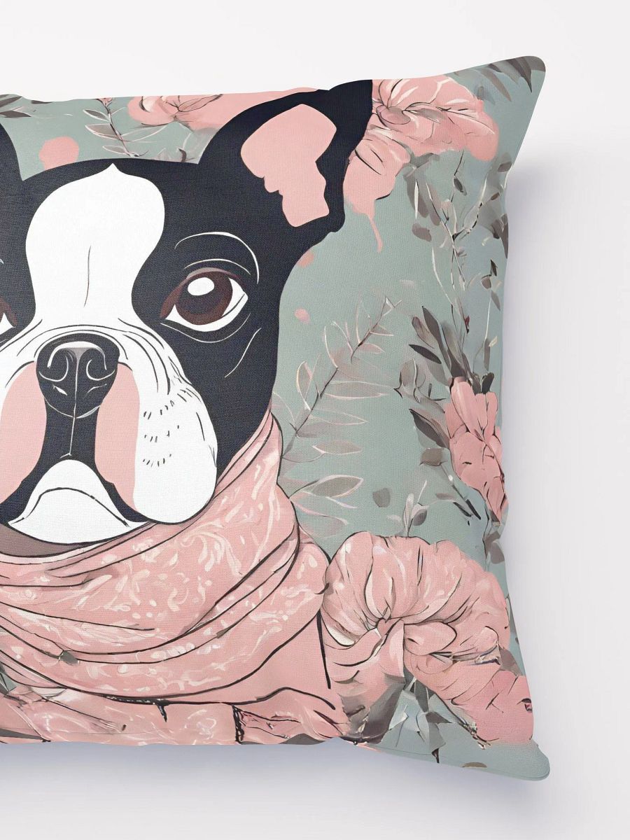 Floral Boston Terrier Pillow product image (3)