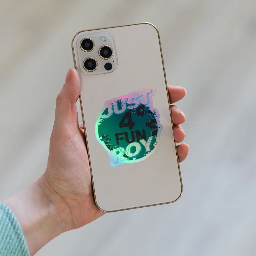 Just4FunRoy logo Holo sticker product image (6)