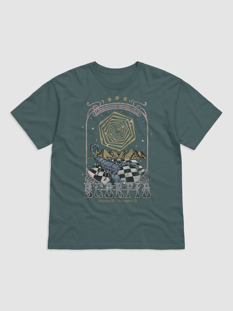 Scorpio Zodiac Sign Tee | Art Nouveau-Style Grunge Streetwear T-Shirt for October 23 to November 21 Birth Months product image (12)