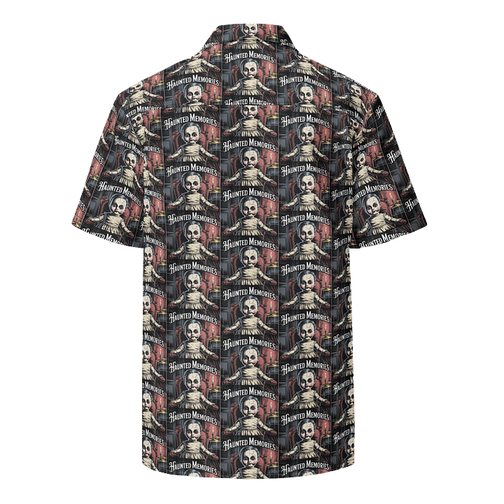 Midnight Veil Designs Haunted Memories Gothic Unisex Hawaiian Shirt - Red & Black Print product image (2)