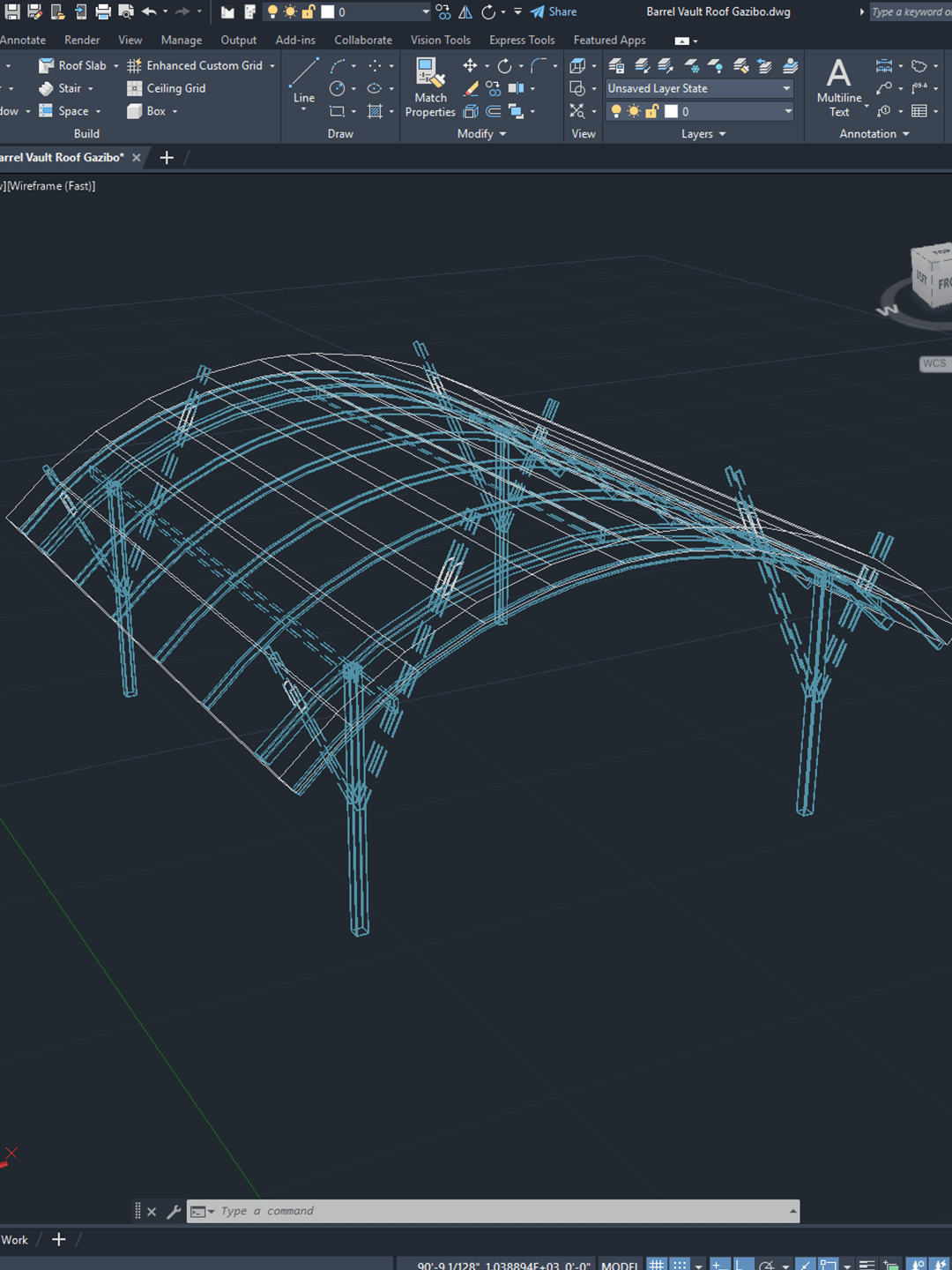 Shed / Gazebo with Barrel Vault Roof product image (2)