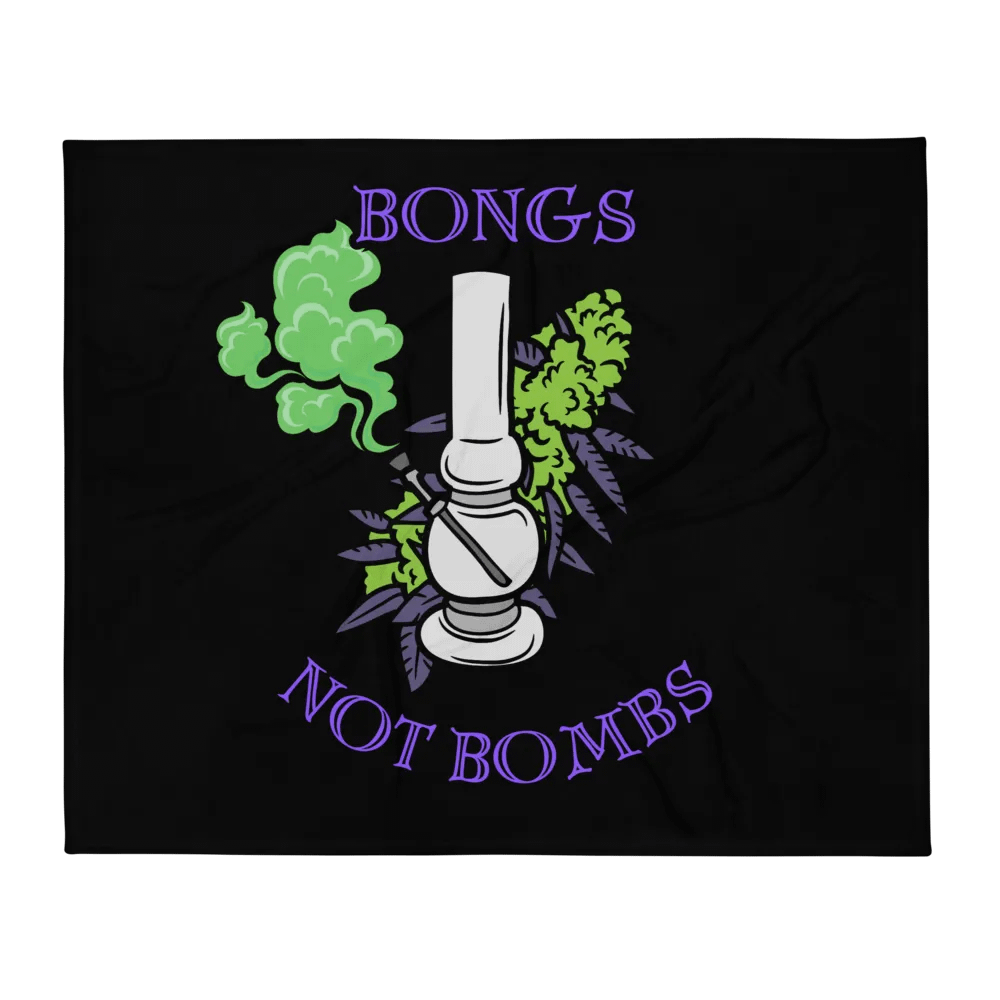 Bongs Not Bombs Throw Blanket product image (2)