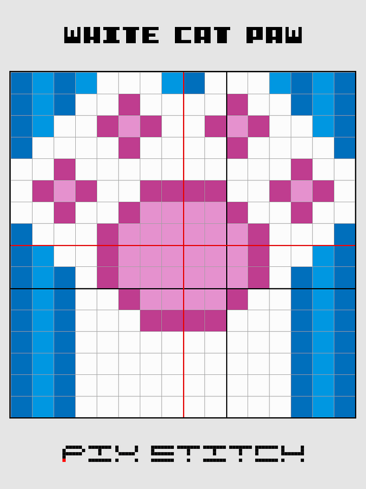 White Cat Paw Pixel Art product image (2)