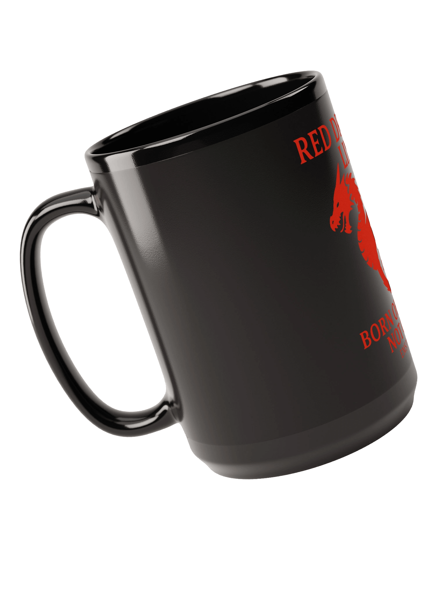 ❤️‍🔥 Red Dragon Glossy Black Mug – Emspiracy Edition ❤️‍🔥 product image (2)
