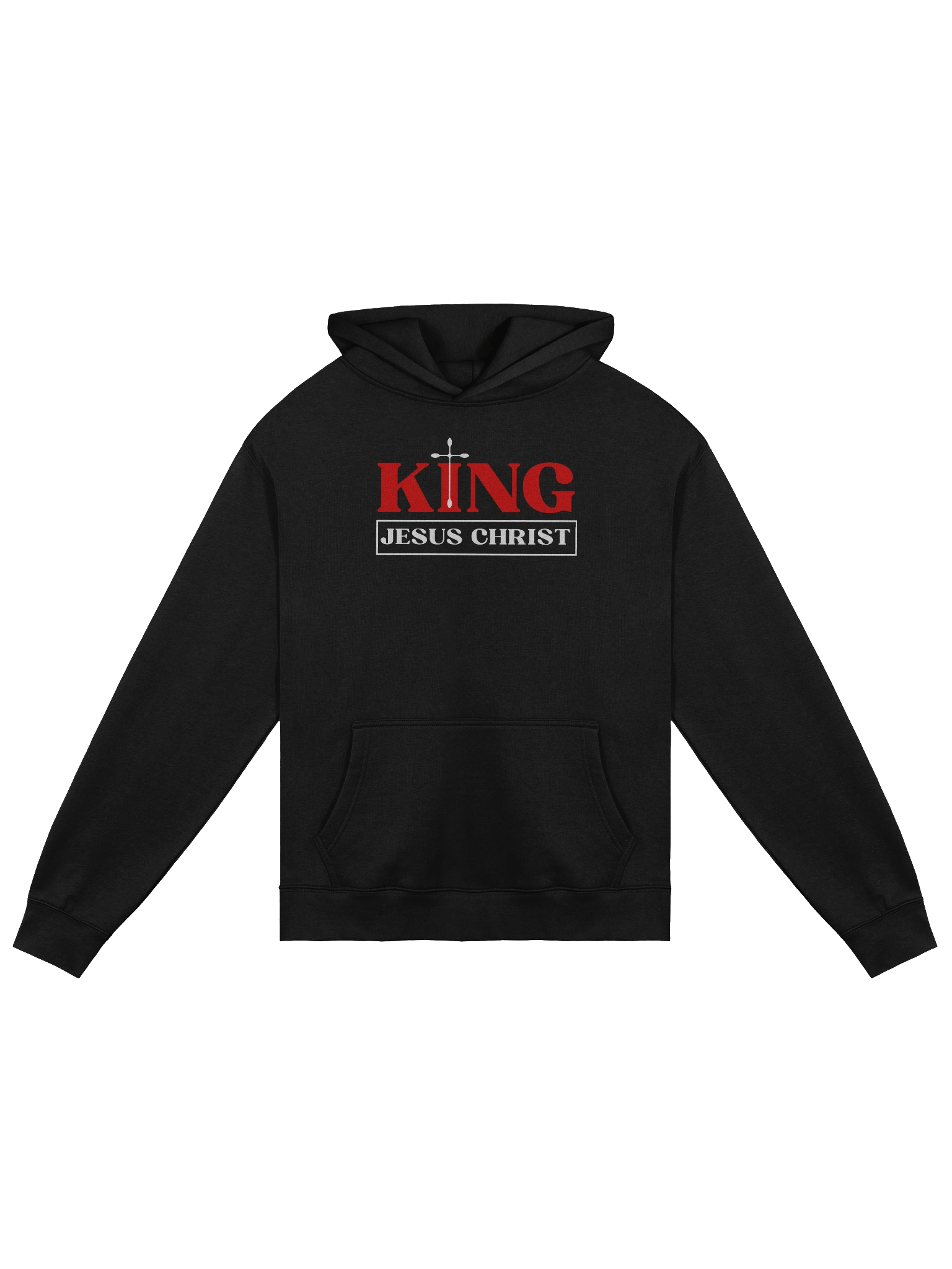 King of Kings Jesus Christ Oversized Hoodie | Christian Plus Size Streetwear | Bold Faith Apparel with Front & Back Design product image (3)