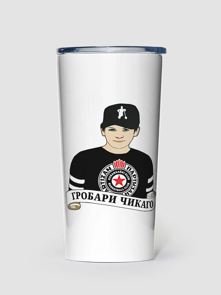 Grobari Čikago KK Partizan 20oz Stainless Steel Tumbler product image (1)