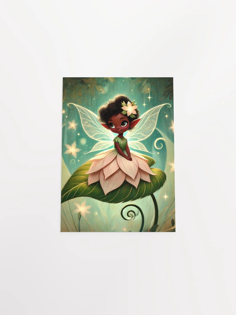 Poised Flower Fairy on Magical Leaf Premium Poster product image (34)