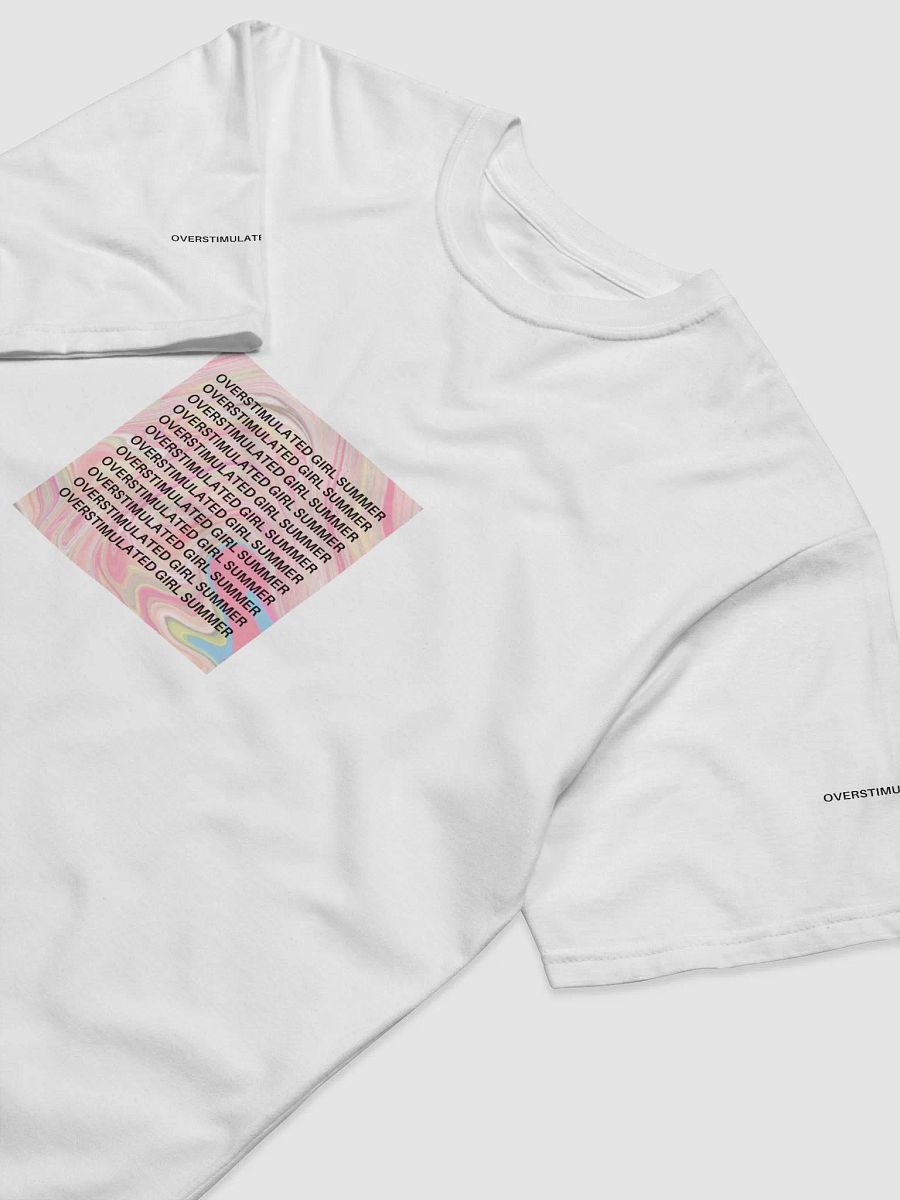 OVERSTIMULATED GIRL SUMMER trippy white eco tee product image (3)