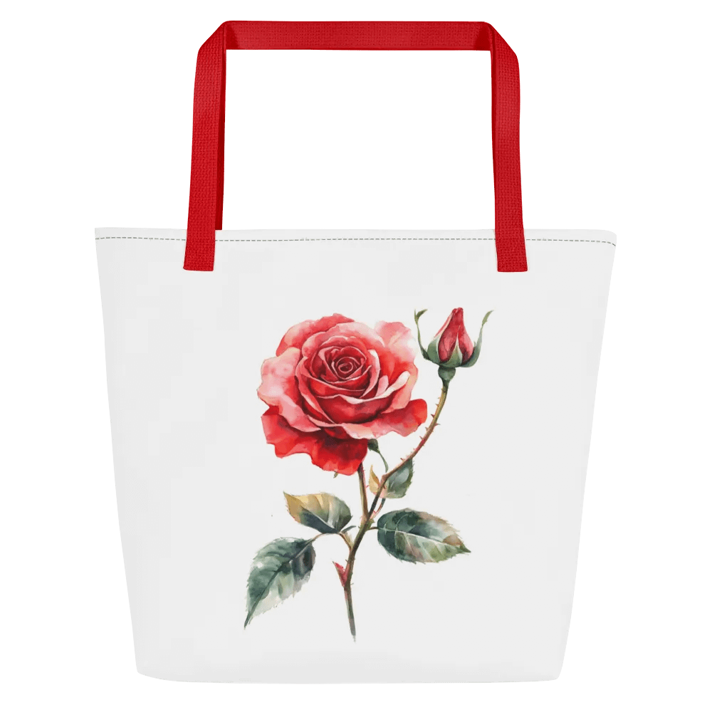 Blooming Red Rose Large Tote Bag product image (1)