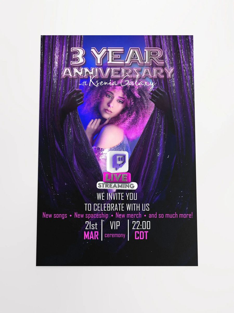 Matte Paper Poster (3 YEAR on TWITCH) product image (1)
