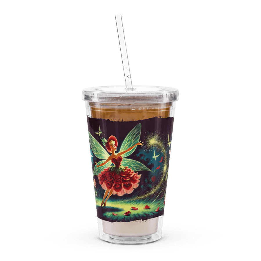 Enchanted Red Rose Fairy Double Wall Tumbler product image (8)