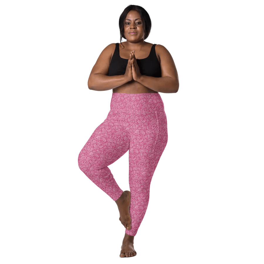 Dk Pink All-Over Print Leggings with Pockets product image (11)