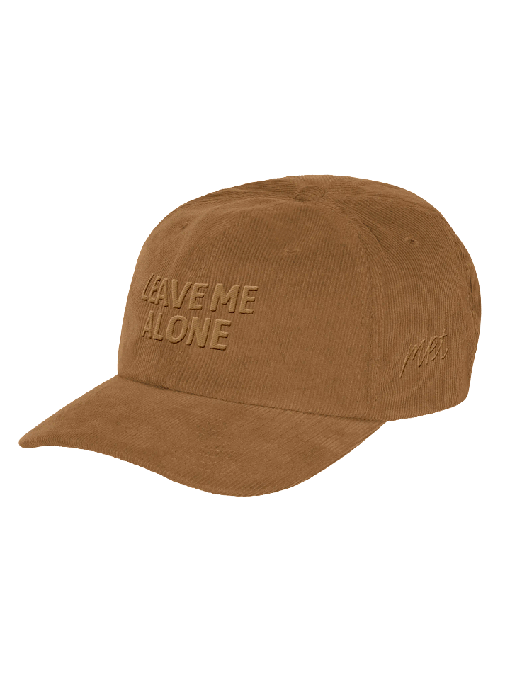 LEAVE ME ALONE Camel and Old Gold Tonal Corduroy Dad Hat product image (1)