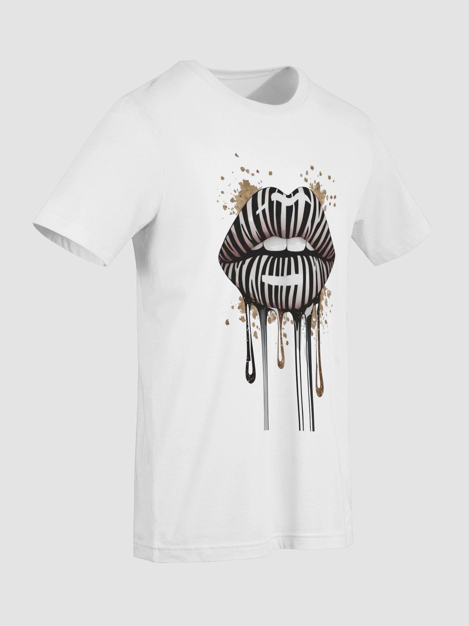 Zebra Lips Gold Drip T-Shirt product image (5)