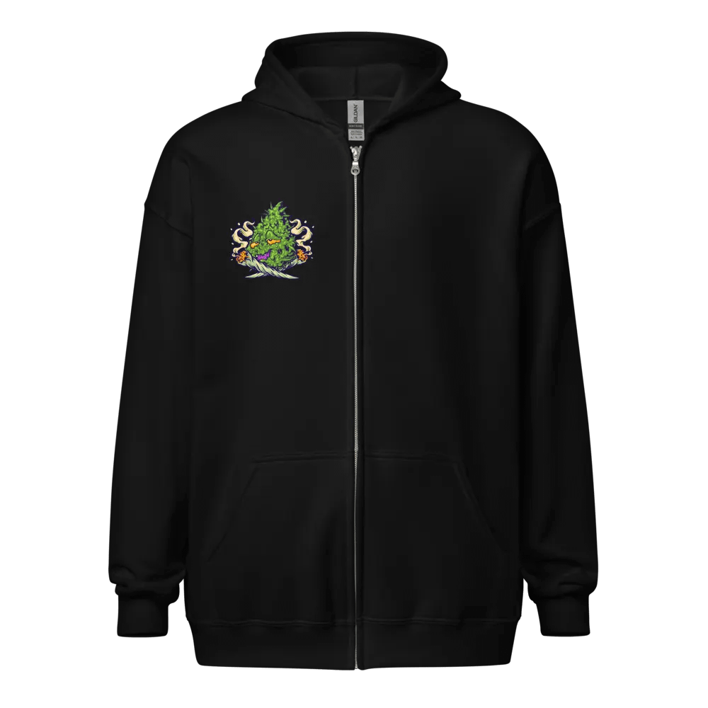 420 Stabcrazy heavy zip hoodie product image (1)