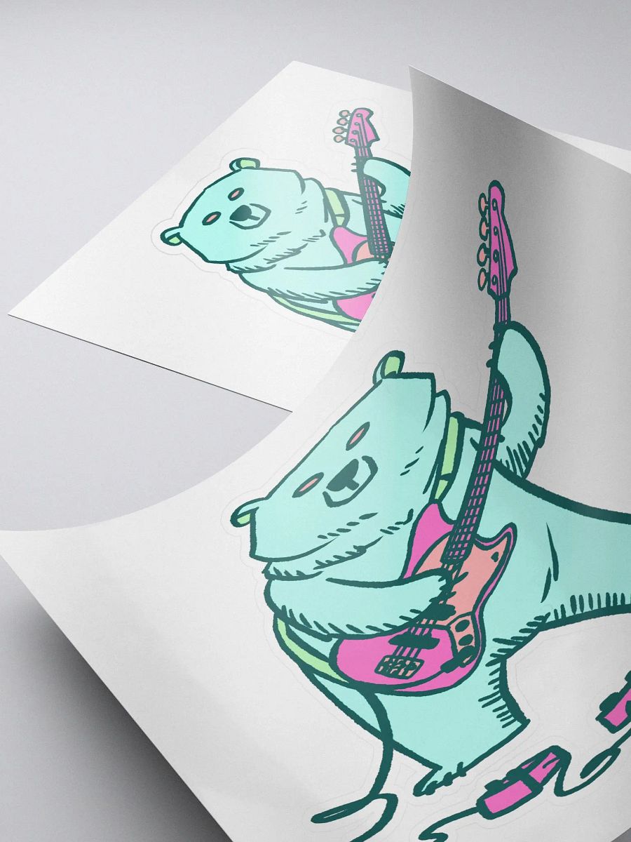 Bass Bear (neon) - sticker product image (4)