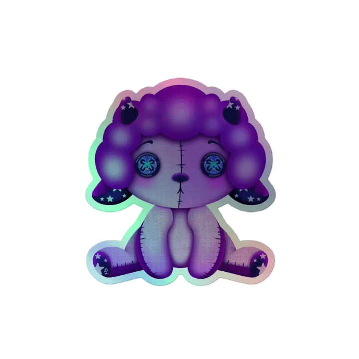 Lamb Plush Holo Sticker product image (2)